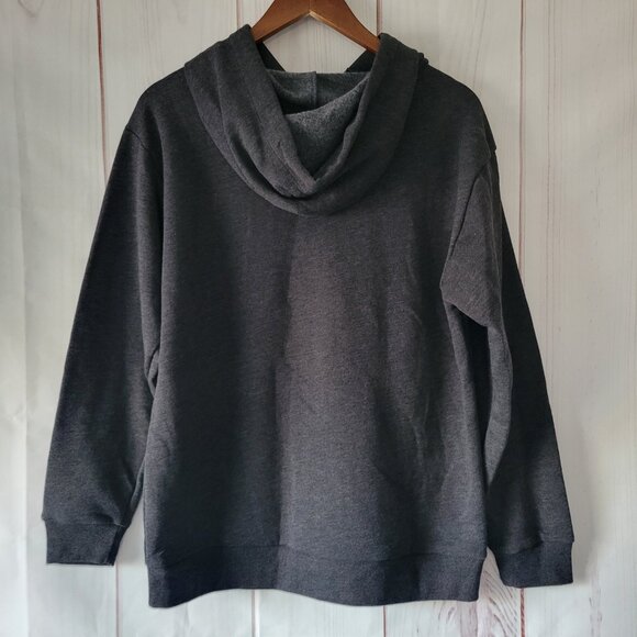 Victoria’s Secret PINK Hooded Sweatshirt, Gray/Floral Design, Women’s S Hoodie - Picture 3 of 6